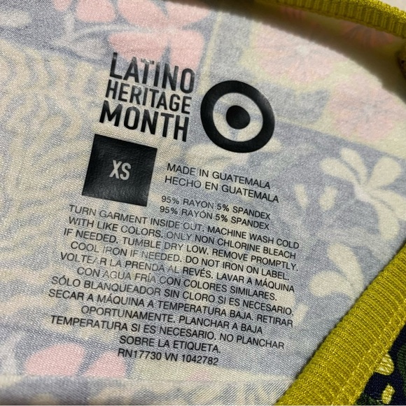 5 for $10 Target EUC Latino Heritage Month 1/4 Sleeve Crop Top size XS - Picture 3 of 6